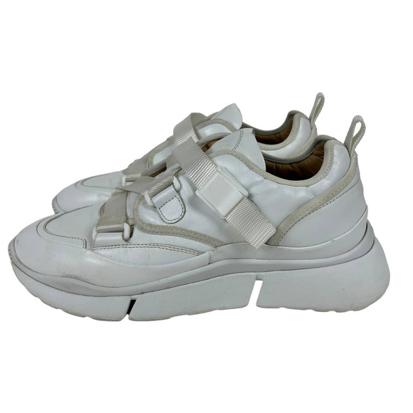 Chloe White Leather Sonnie Slip On Sneaker 11.5 - Picture 1 of 9